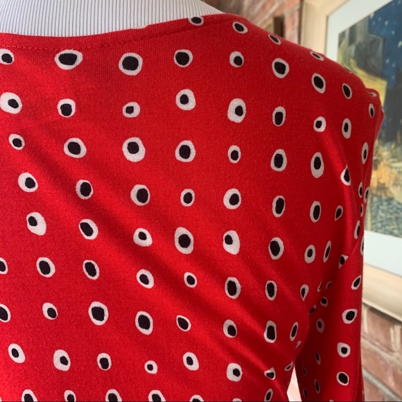 NWT Old Navy True Wrap Sexy Print Red Dress S - Picture 7 of 10